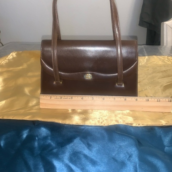 EUC Vintage Gucci Elegant Brown Leather Small Handbag EUC clean - Picture 3 of 10